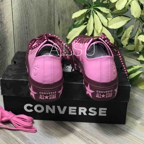 💖MEGA SALE💖Converse 563718C Ctas Lift OX Patent Pink Dark Burgundy Womens 8.5 - Picture 6 of 7